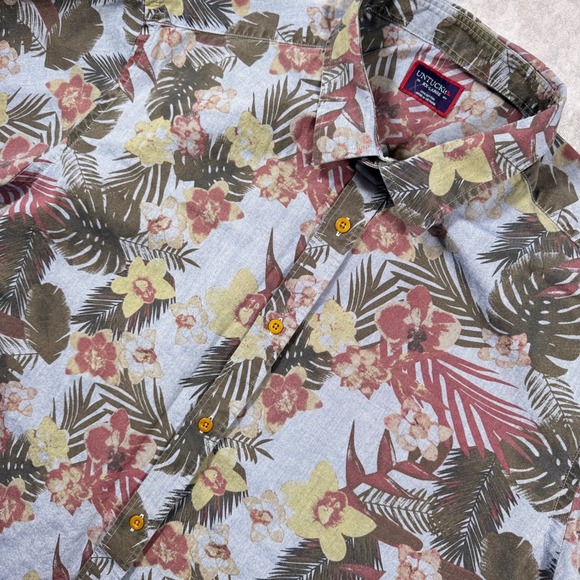 UNTUCKit Other - UNTUCKit Desisto Floral Palm Print Short Sleeve Shirt XXL Red 40592 Mens Regular